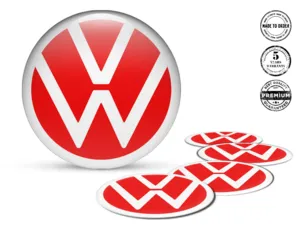 VW Decal Wheel Edition Silicone Sticker Logo